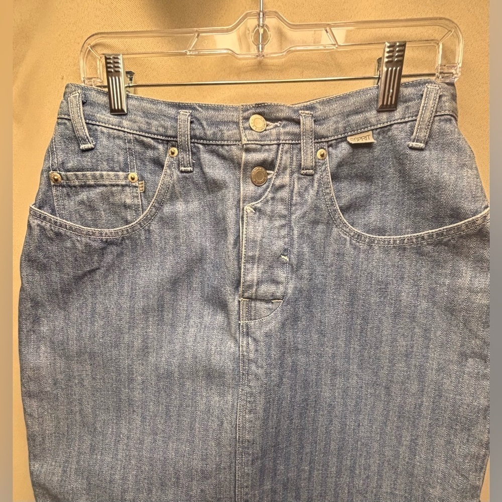 Espirit Women's Vintage HNRY Denim Skirt Size 29 - Picture 3 of 14